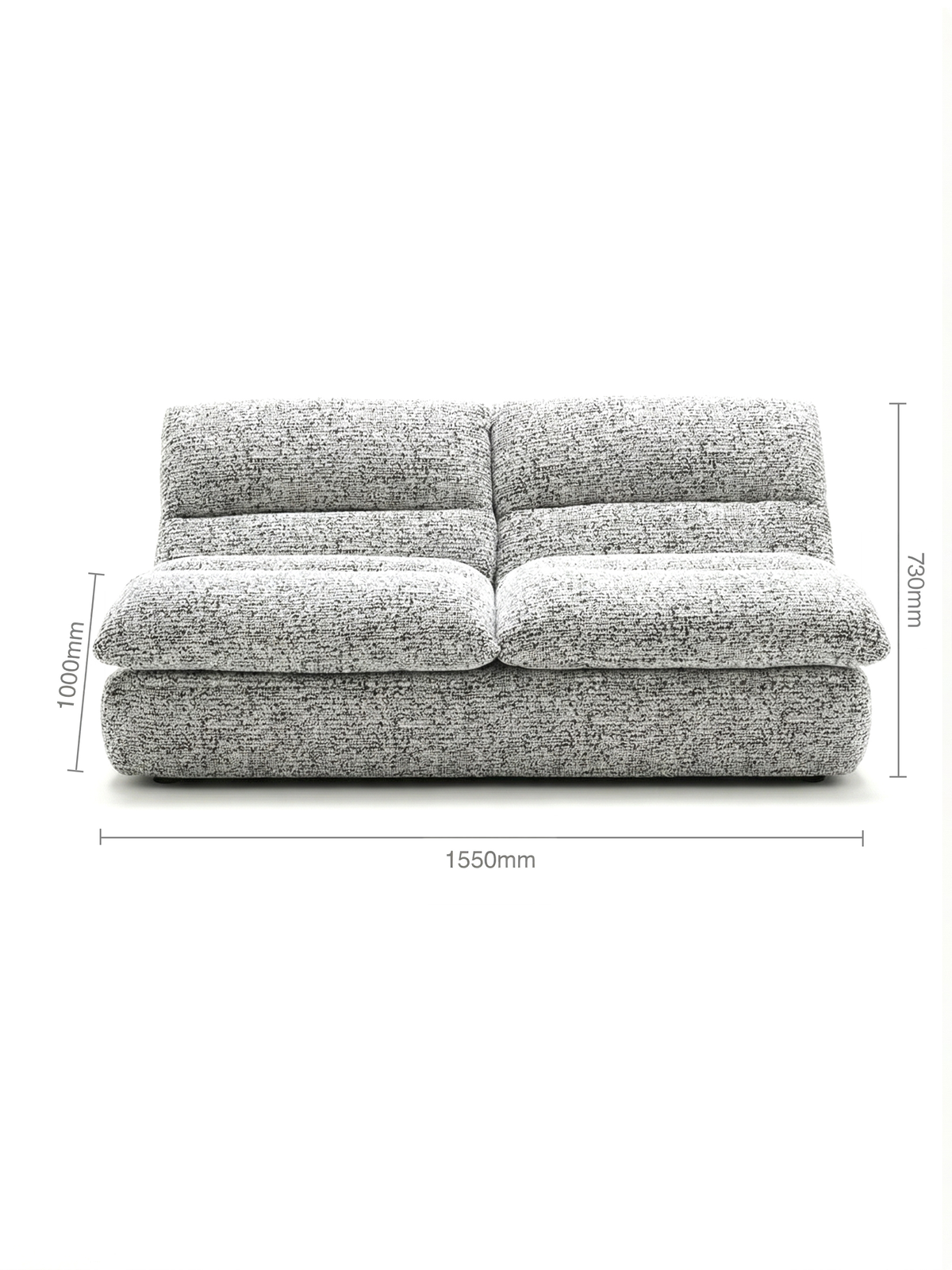 GELA Instant Bloom Grey 2-Seater Sofa
