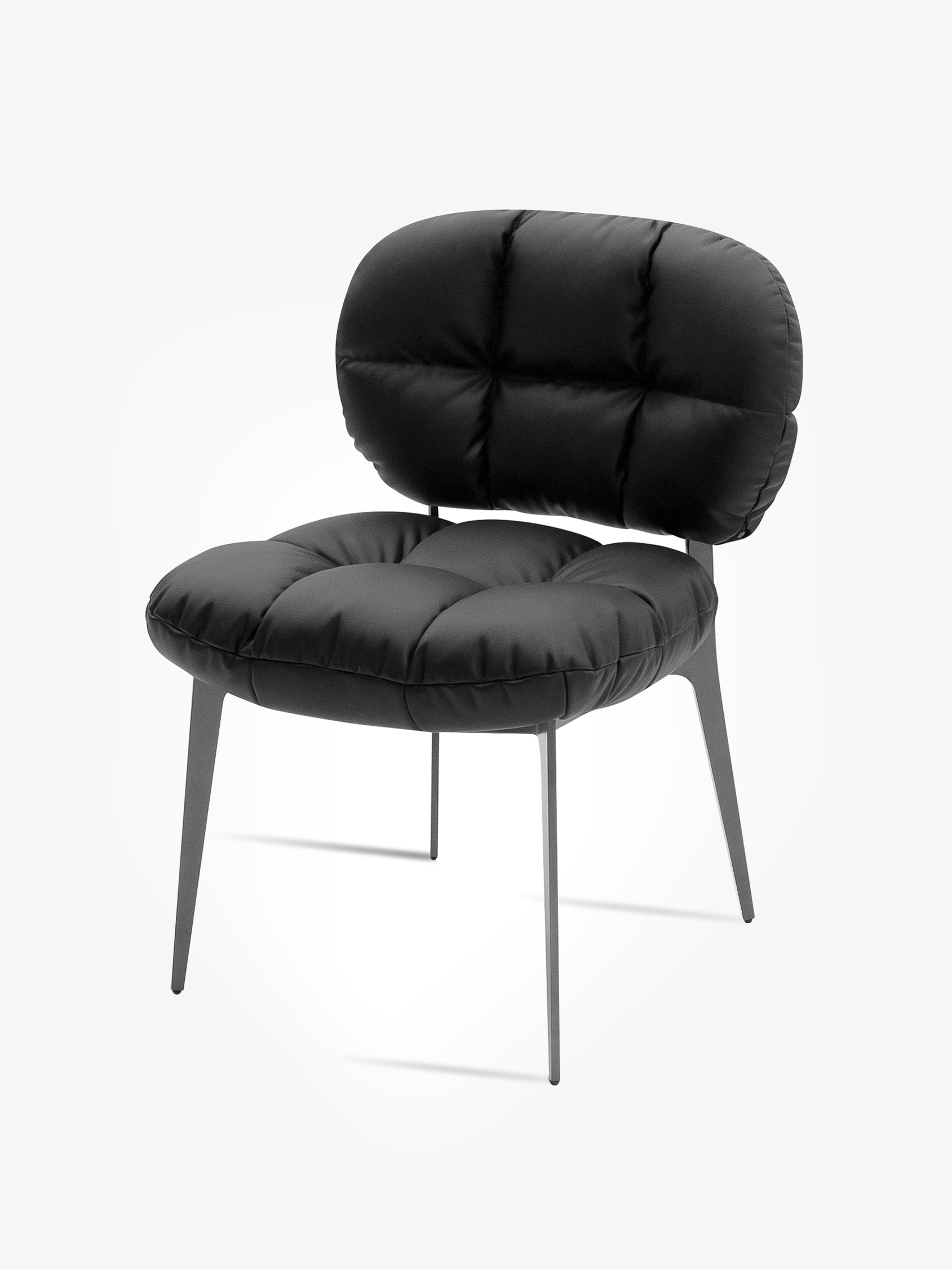 PODIA Dining Chair with Black Titanium Frame
