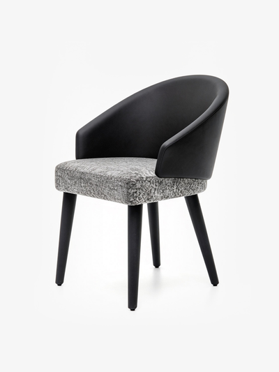 VEX Smoked Ash Upholstered Dining Chair