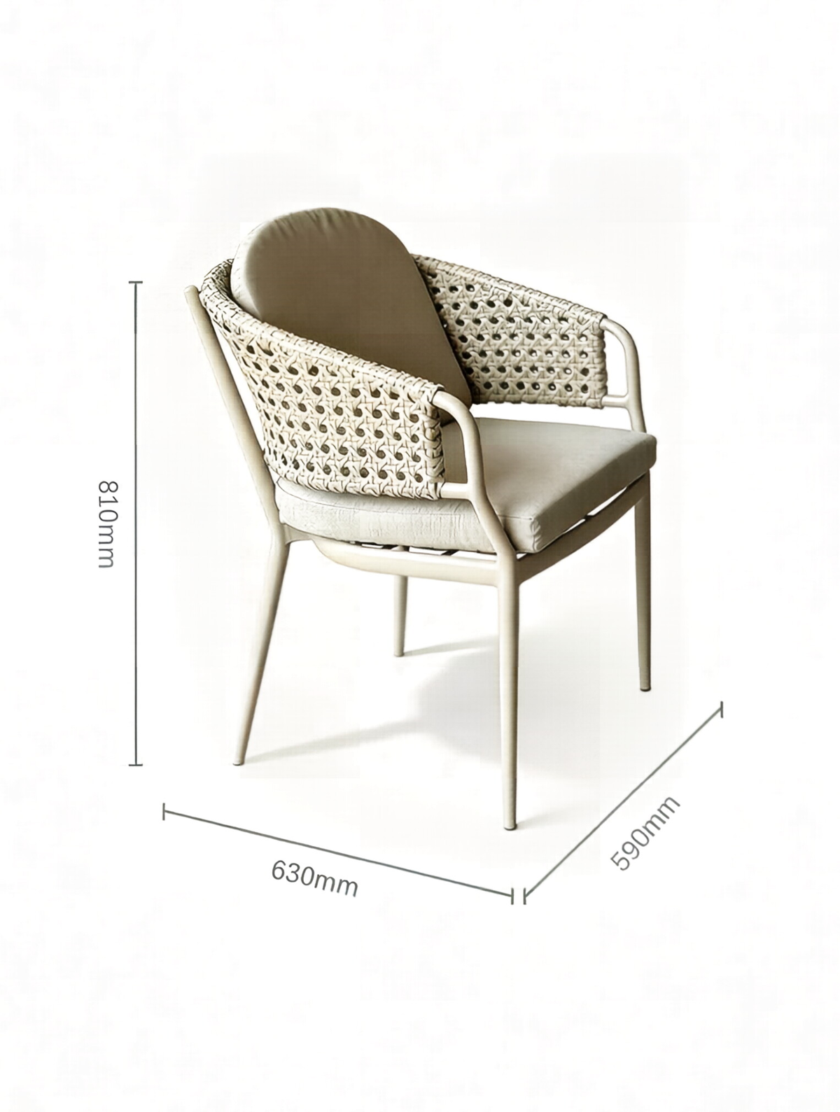 DAPHNE 7-Piece Weather-resistant Outdoor Rattan Dining Set with Glass-Top Table