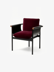 MERLOT Velvet & Saddle Leather Dining Chair
