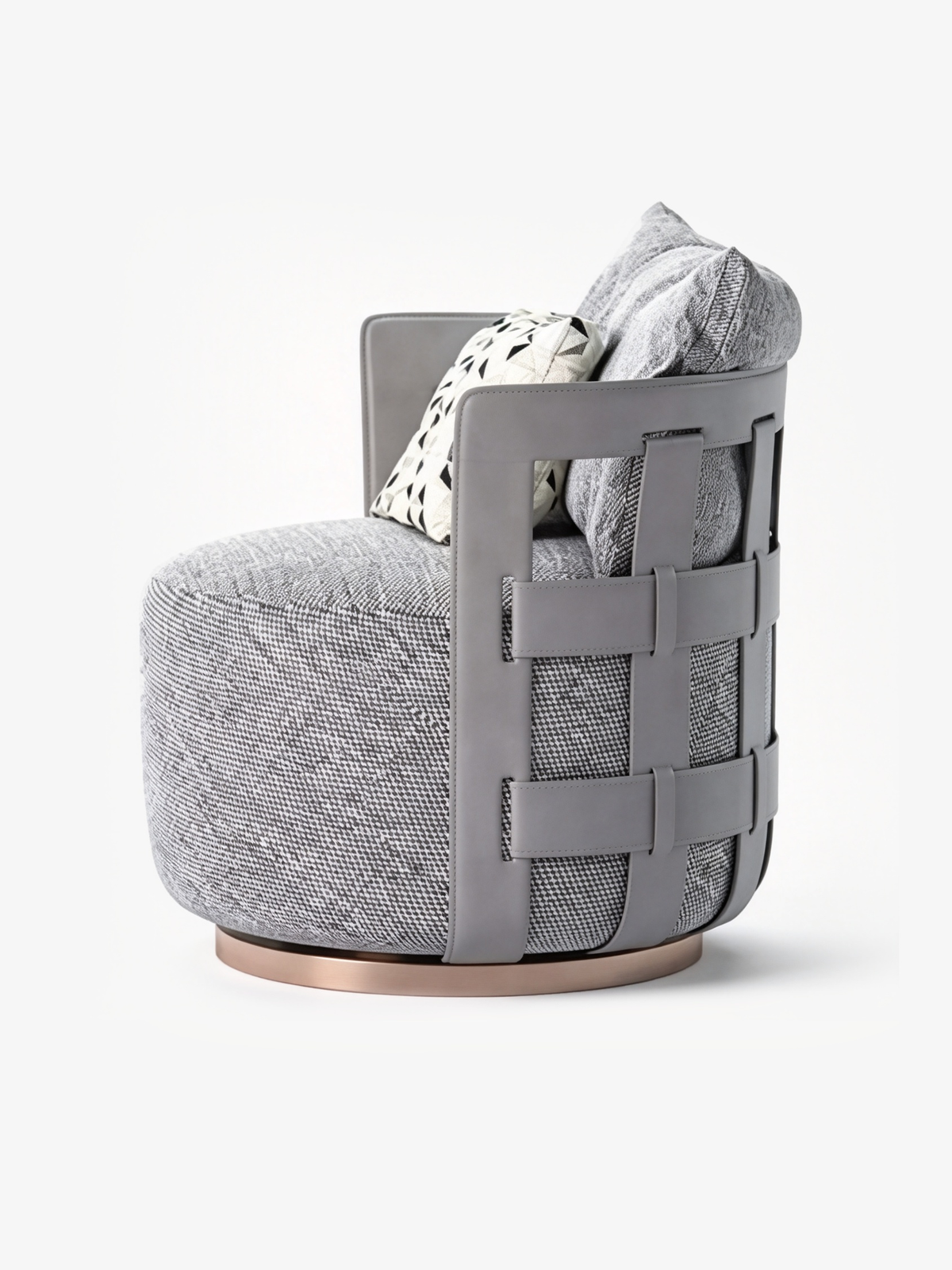 SAVONA Swivel Fabric Lounge Chair