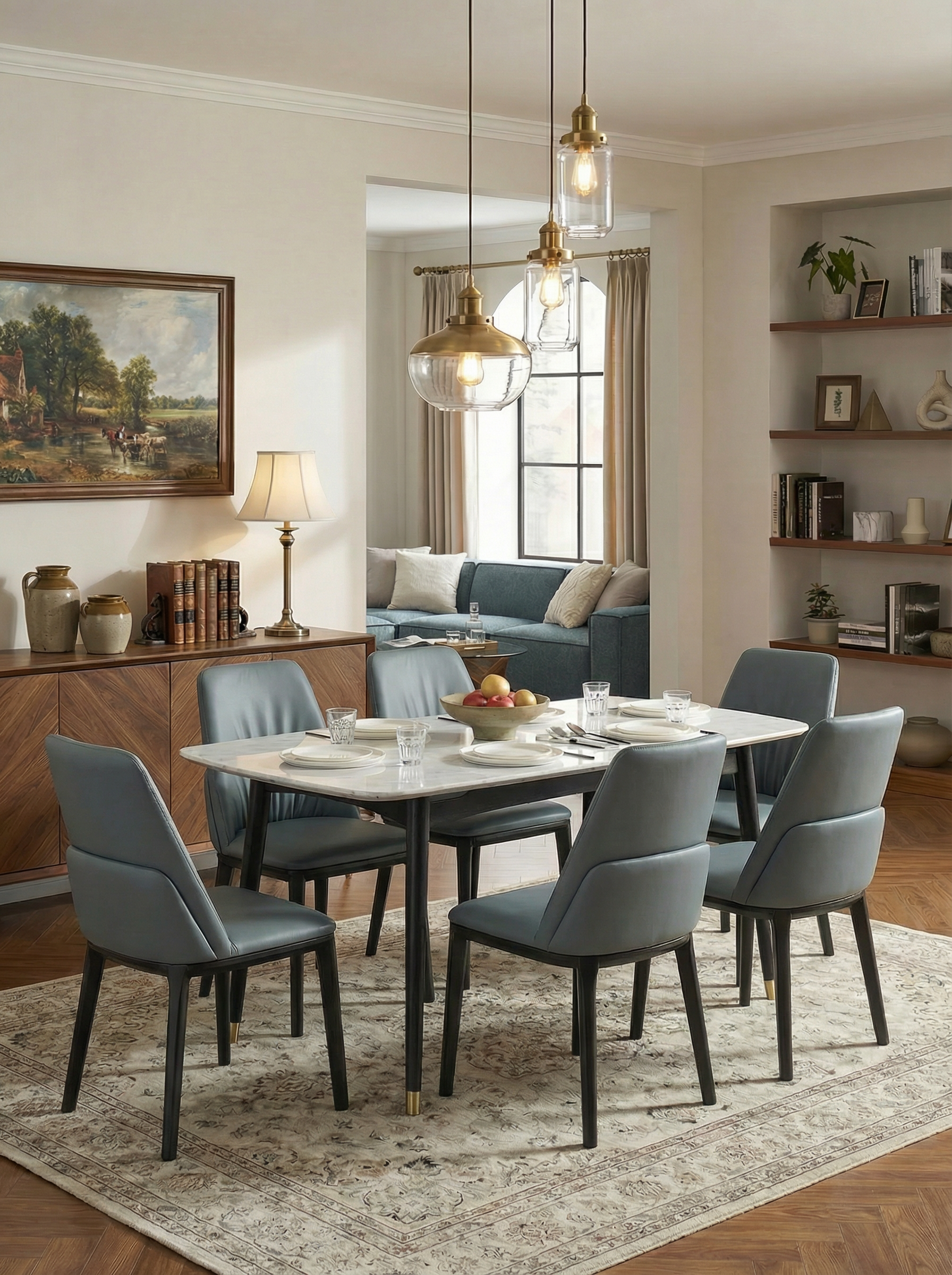 Liora Solid Ash Wood Upholstered Dining Chair